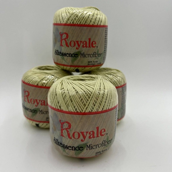 NEW! Royal Silkessence Microfiber 100% Acrylic Color light Yellow Green 4 Pack - Picture 1 of 8